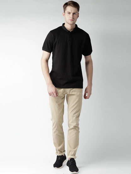Men Beige Slim Fit Trousers