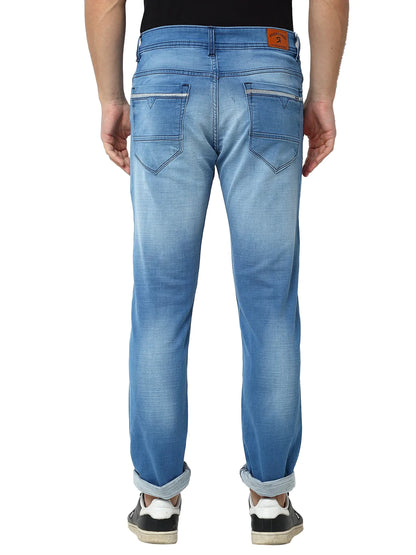 Men Blue Slim Fit Mid-Rise Clean Look Jeans