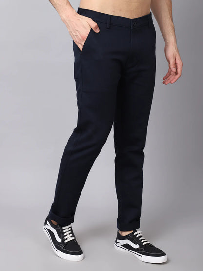 Men Blue Slim Fit Trousers
