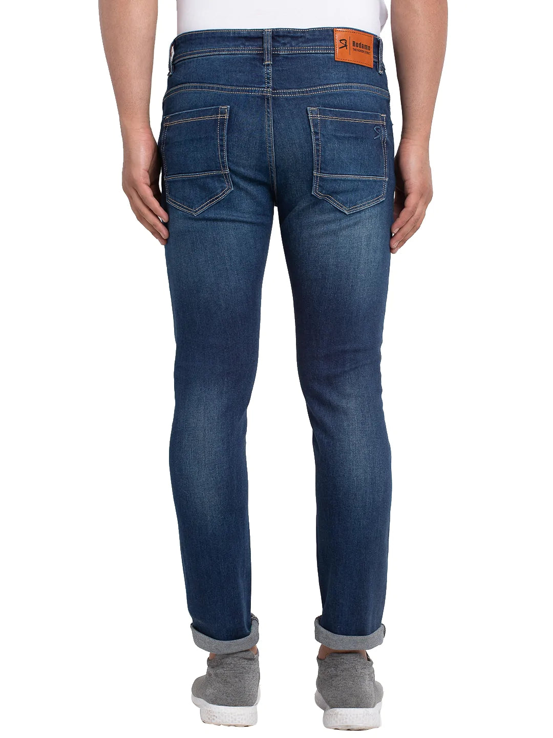 Men Blue Slim Fit Mid-Rise Mildly Distressed Jeans