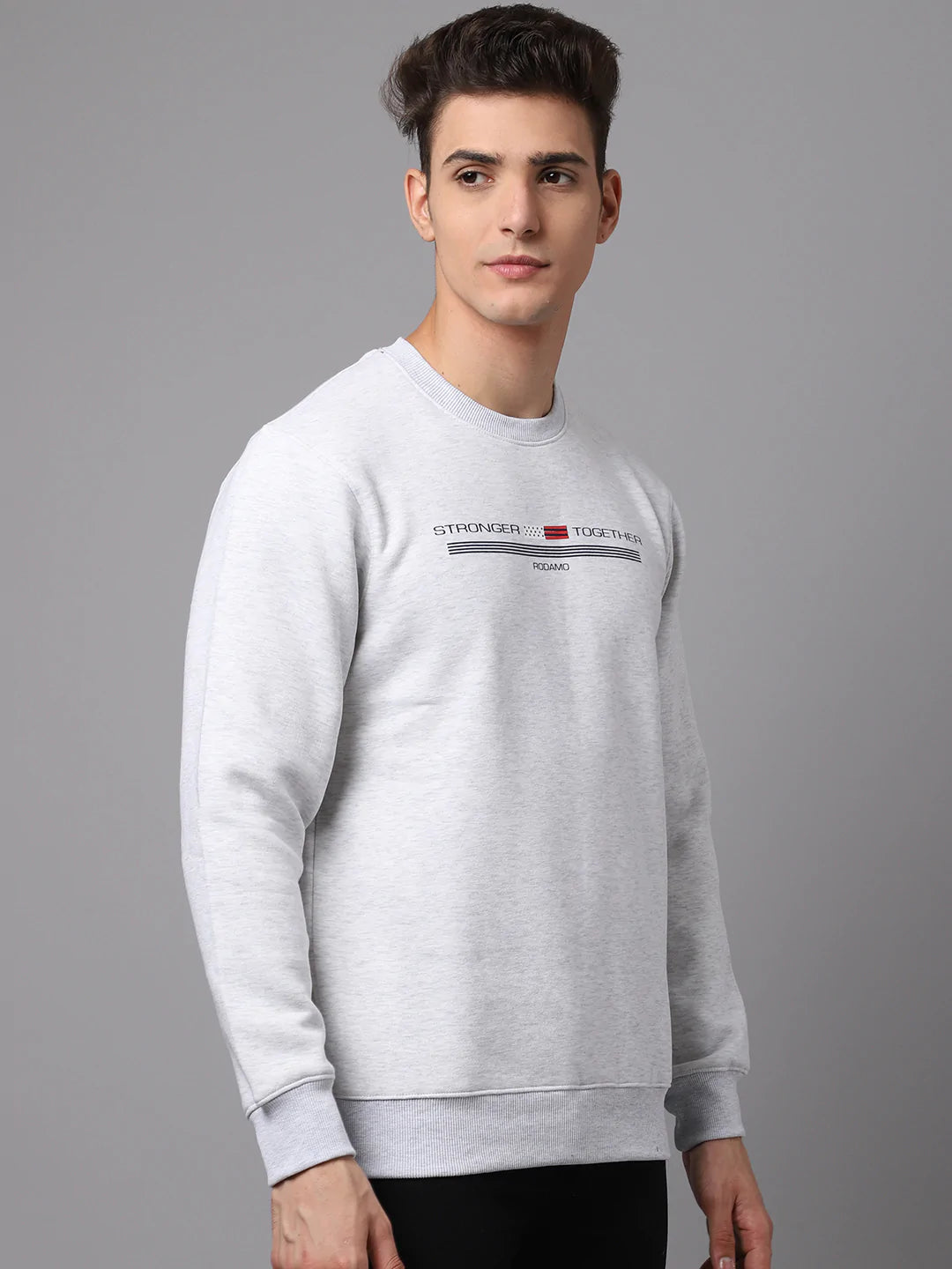 Men Grey Printed Sweatshirt