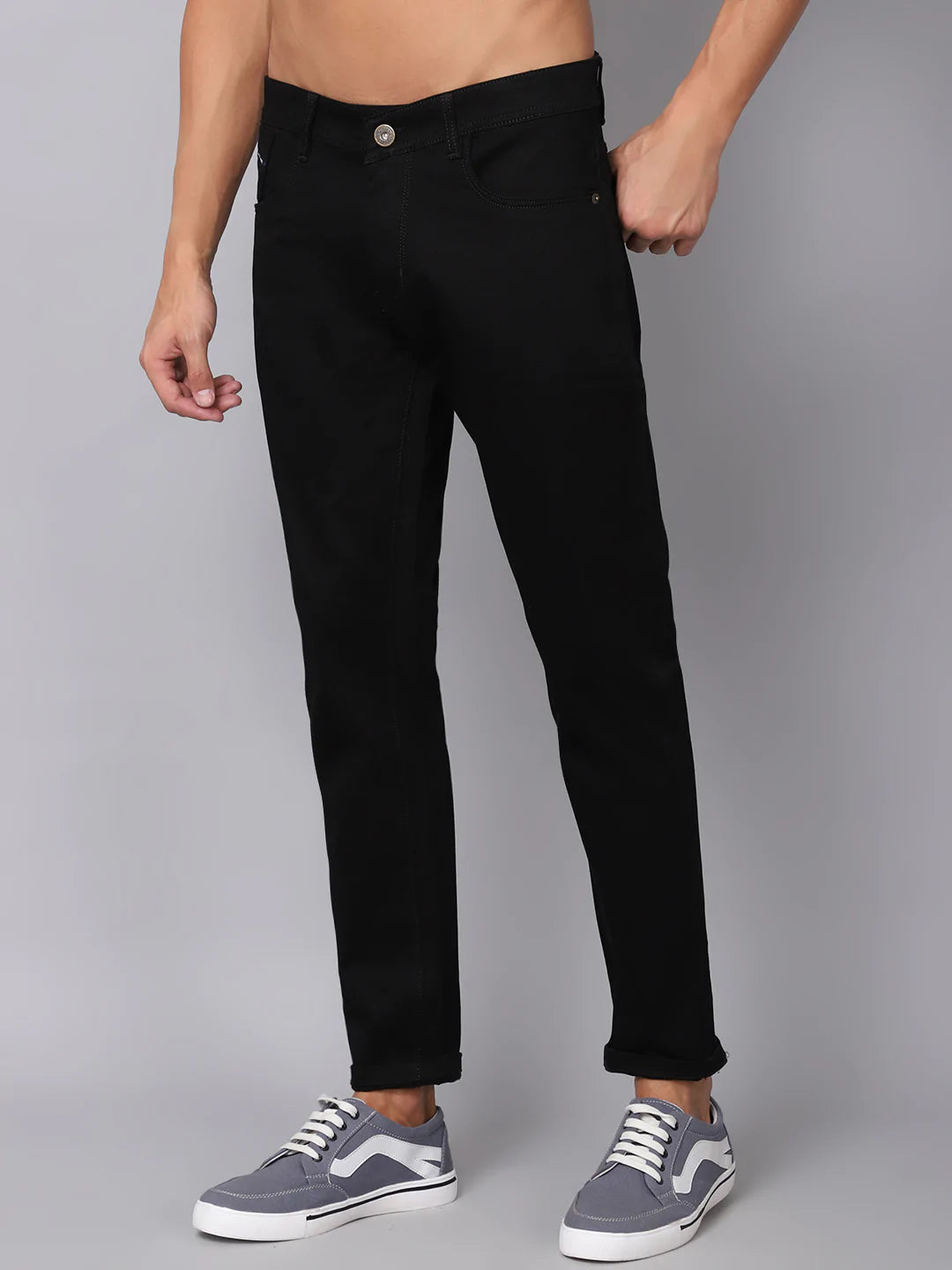 Men Black Slim Fit Stretchable Jeans
