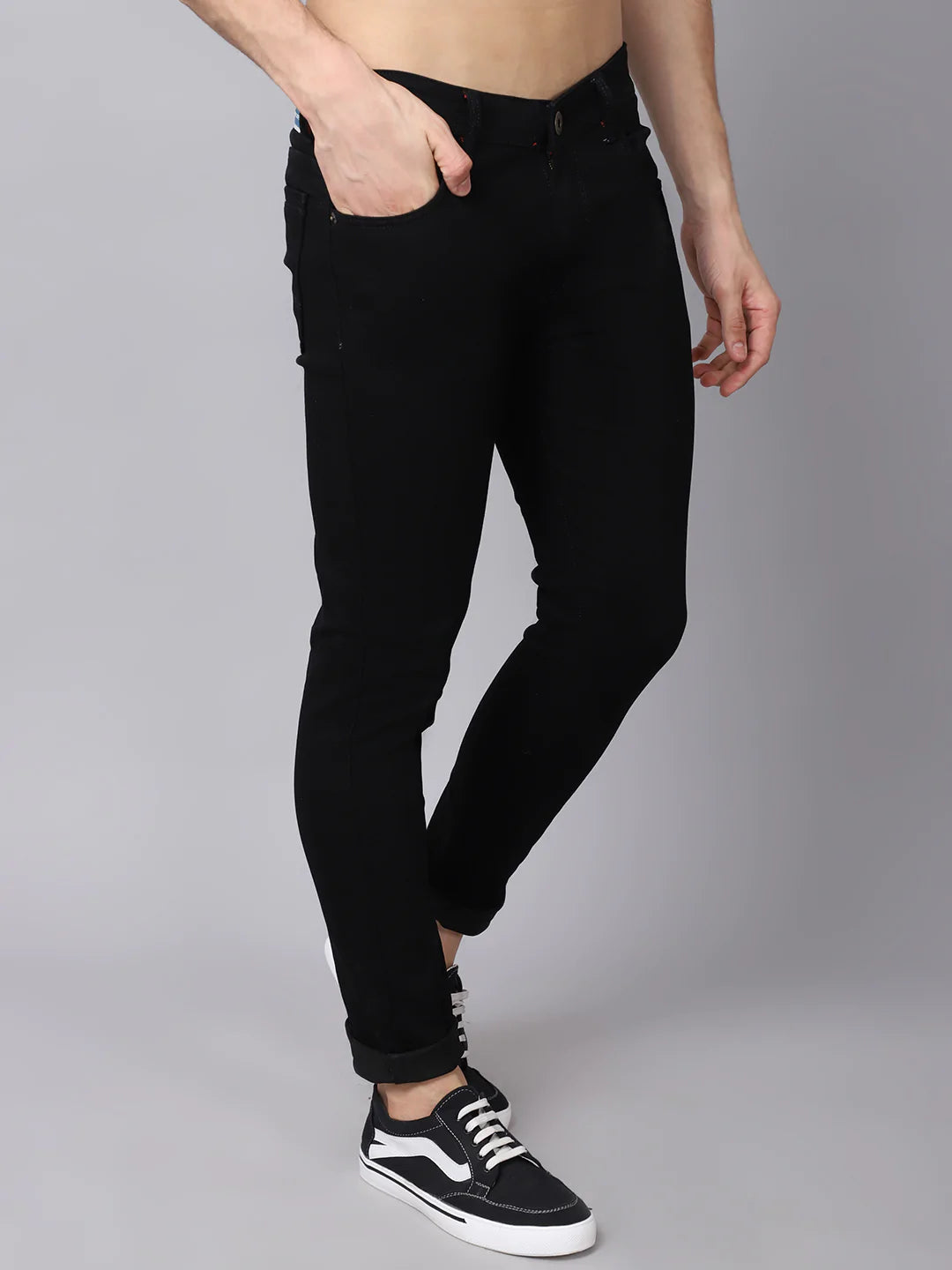 Men Black Slim Fit Stretchable Jeans