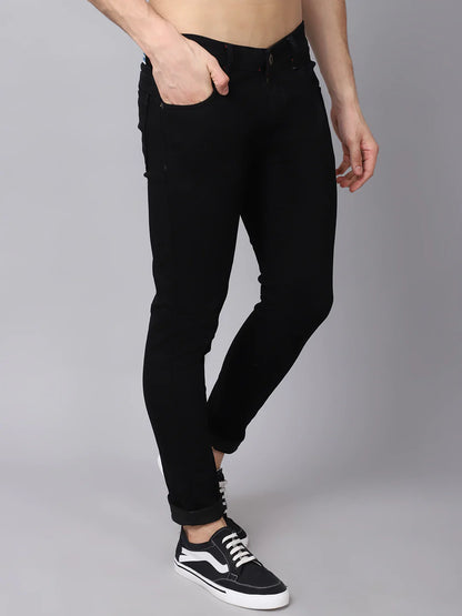 Men Black Slim Fit Stretchable Jeans