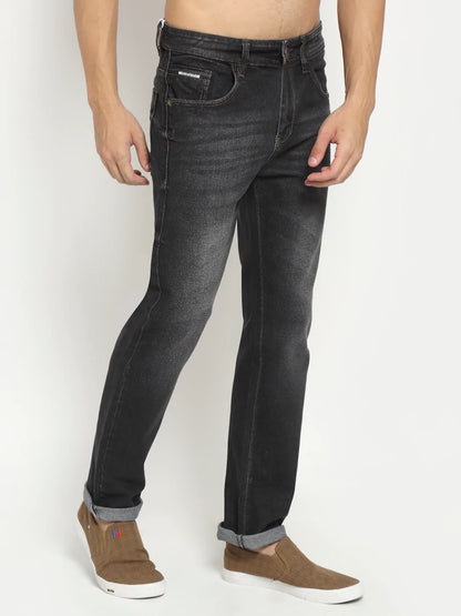 Men Black Light Fade Stretchable Jeans