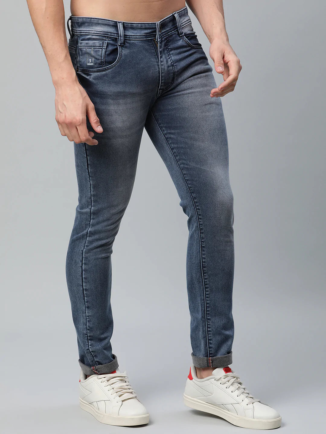 Men Blue Slim Fit Heavy Fade Stretchable Jeans