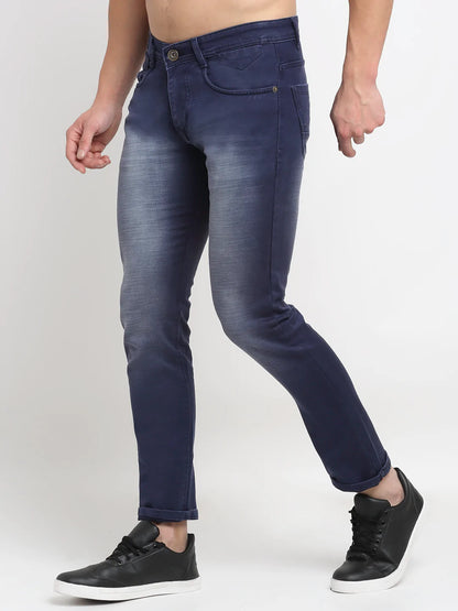 Men Blue Slim Fit Heavy Fade Stretchable Jeans