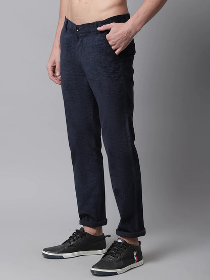 Men Slim Fit Corduroy Trouser