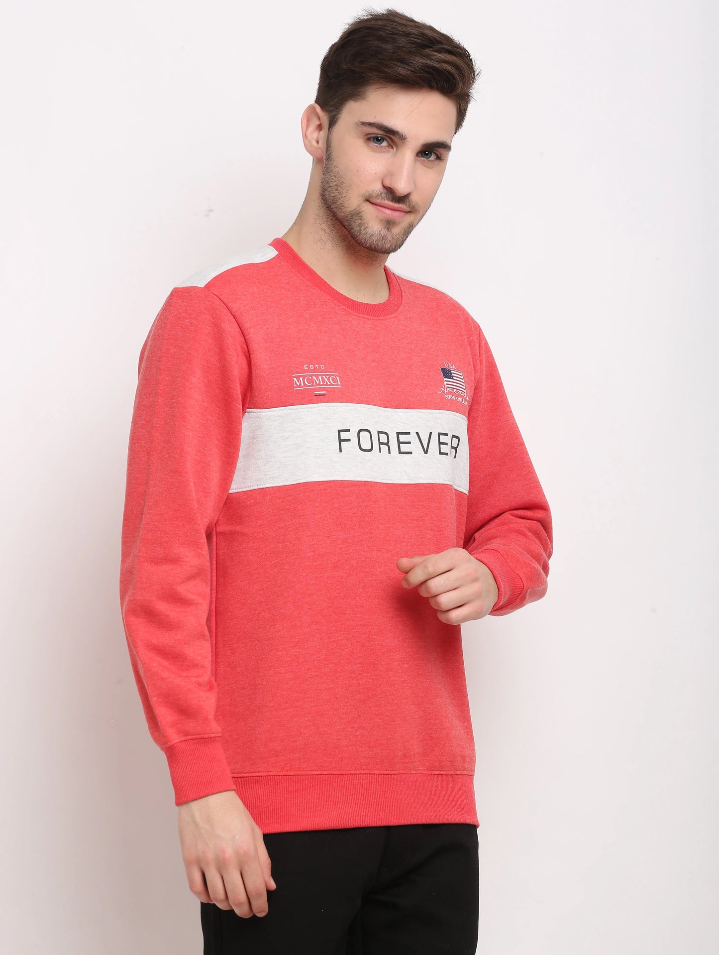 Men Coral Printed Sweatshirt