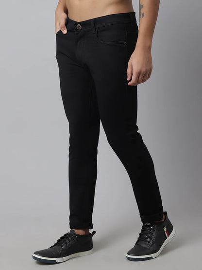 Men Black Slim Fit Stretchable Jeans