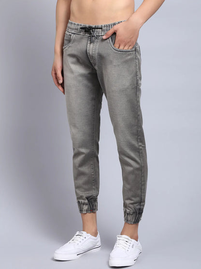 Men Green Jogger Stretchable Jeans