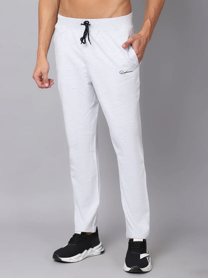 Men Grey Solid Slim Fit Track Pants