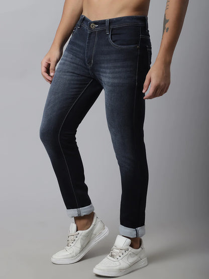 Men Blue Slim Fit Light Fade Stretchable Jeans