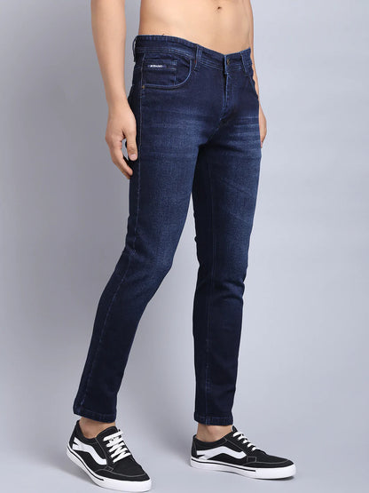 Men Blue Slim Fit Light Fade Stretchable Jeans