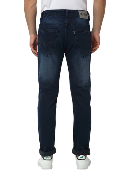 Men Navy Blue Slim Fit Mid-Rise Clean Look Jeans