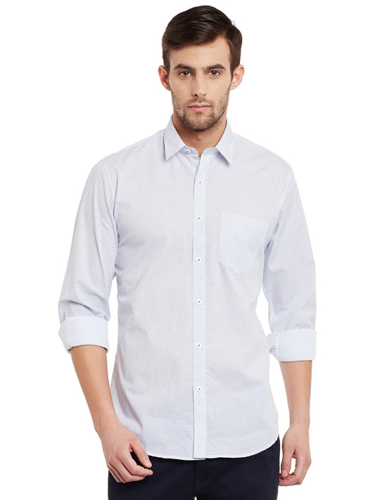 Men White Slim Fit Shirts