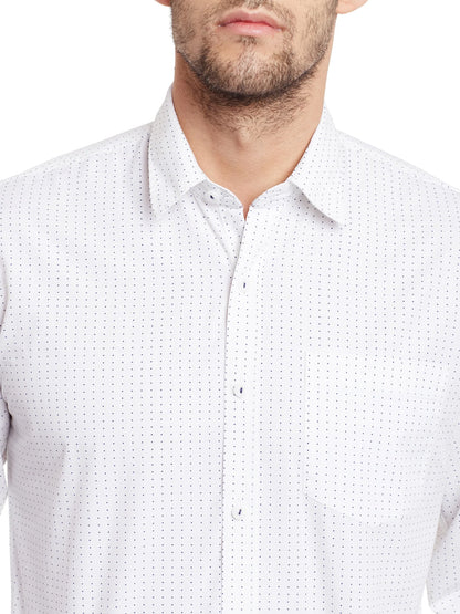 Men White Slim Fit Shirts