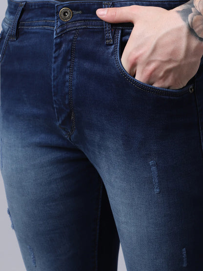 Men Blue Slim Fit Heavy Fade Jeans