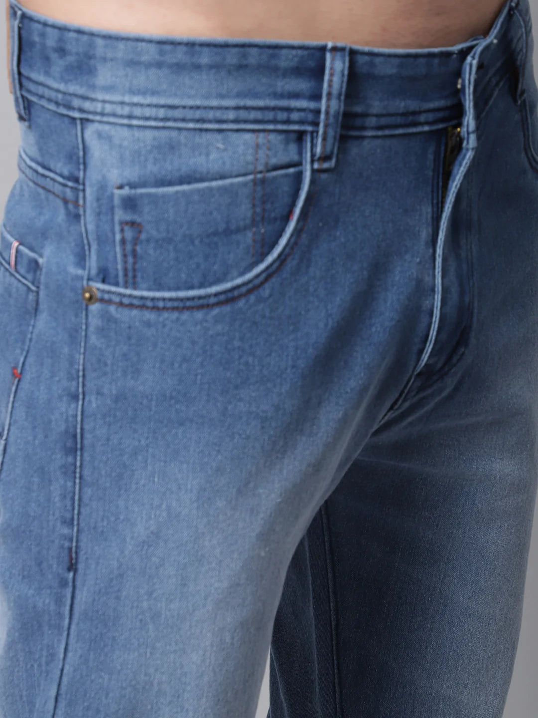 Men Blue Slim Fit Heavy Fade Stretchable Jeans