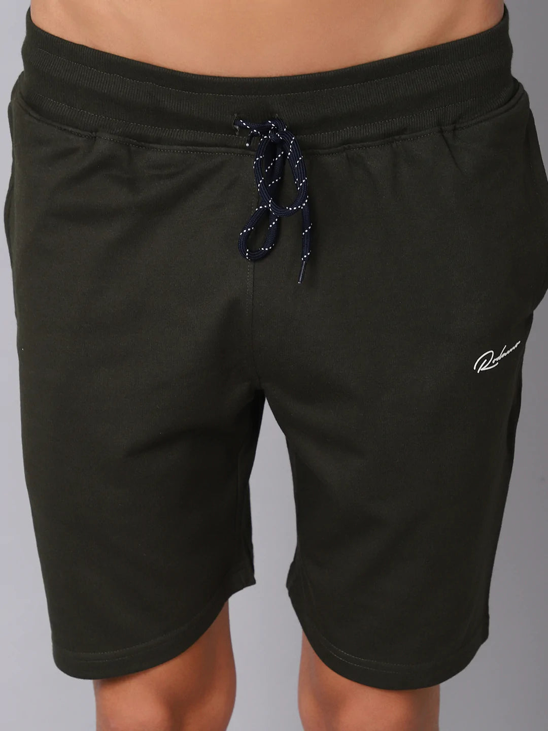 Men Green Slim Fit Sports Shorts