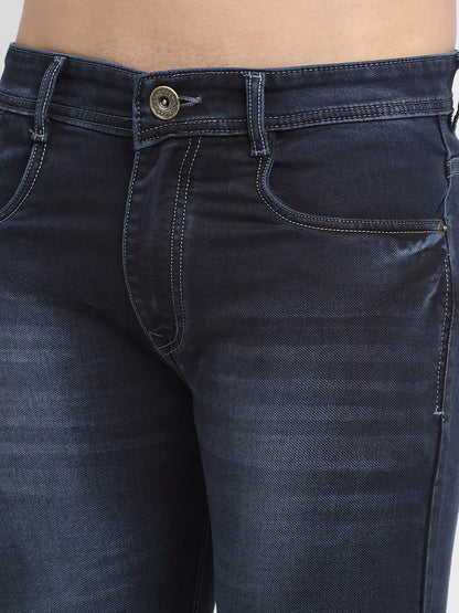 Men Blue Slim Fit Heavy Fade Stretchable Denim Jeans