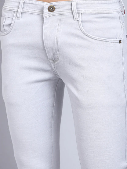 Men Grey Slim Fit Heavy Fade Stretchable Jeans