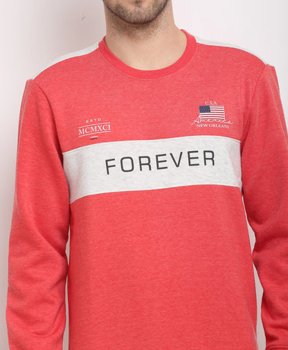 Men Coral Printed Sweatshirt