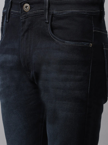 Men Black Slim Fit Light Fade Stretchable Jeans