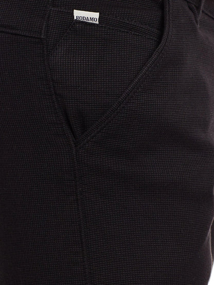Men Black Slim Fit Trousers