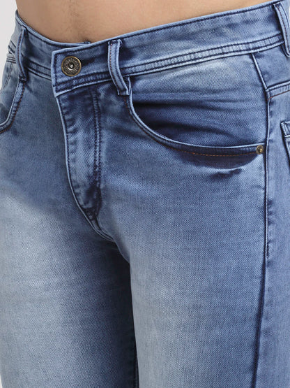 Men Blue Slim Fit Heavy Fade Stretchable Jeans