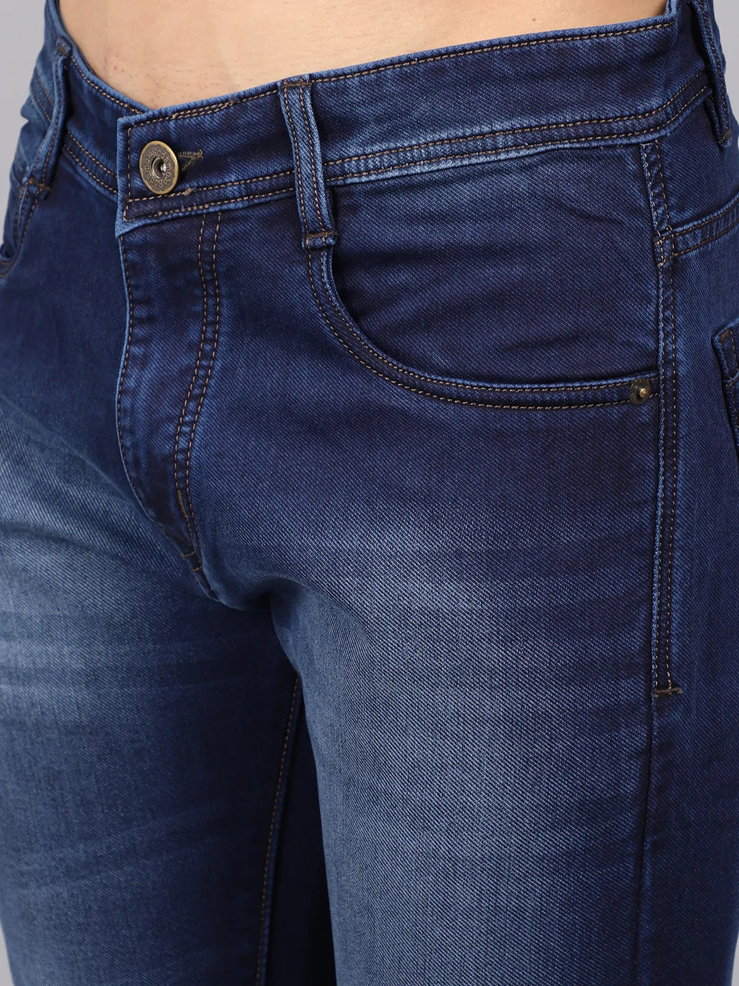 Men Blue Slim Fit Heavy Fade Stretchable Jeans