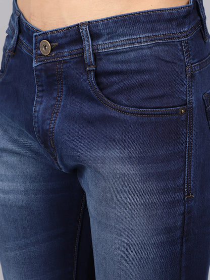 Men Blue Slim Fit Heavy Fade Stretchable Jeans
