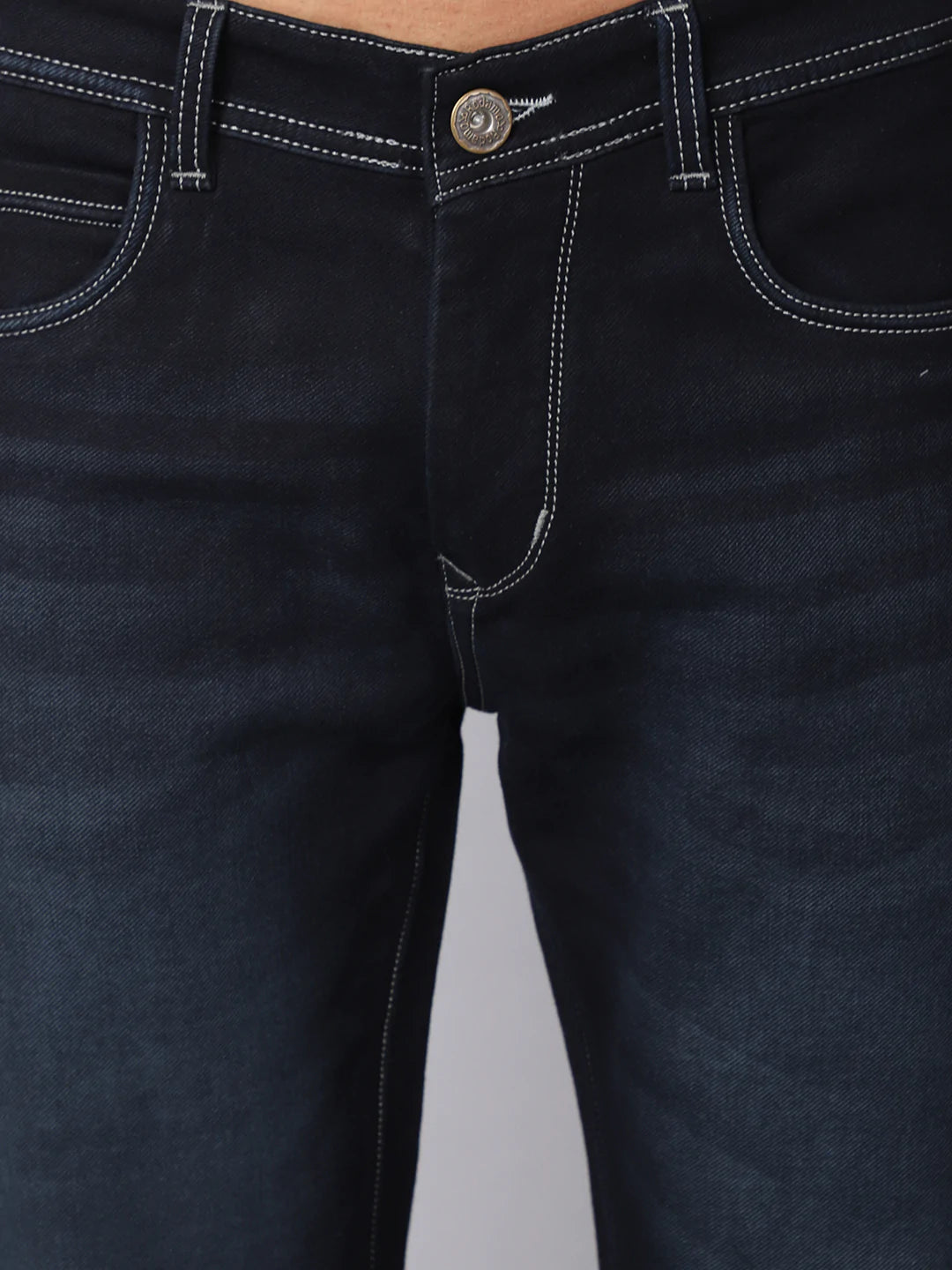 Men Blue Light Fade Stretchable Jeans