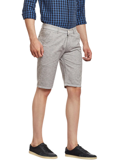 Men Grey Cotton Shorts