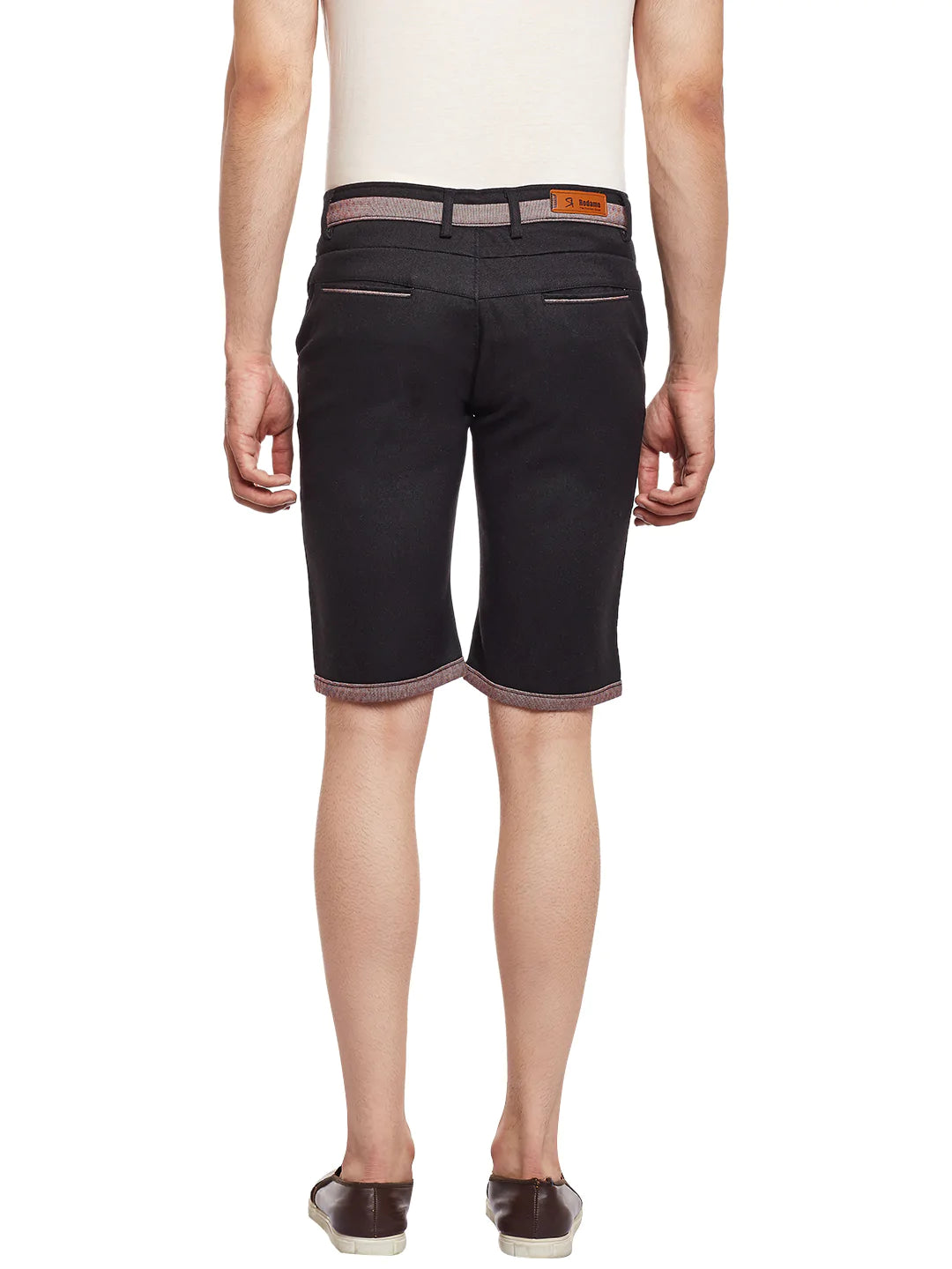 Men Black Cotton Shorts