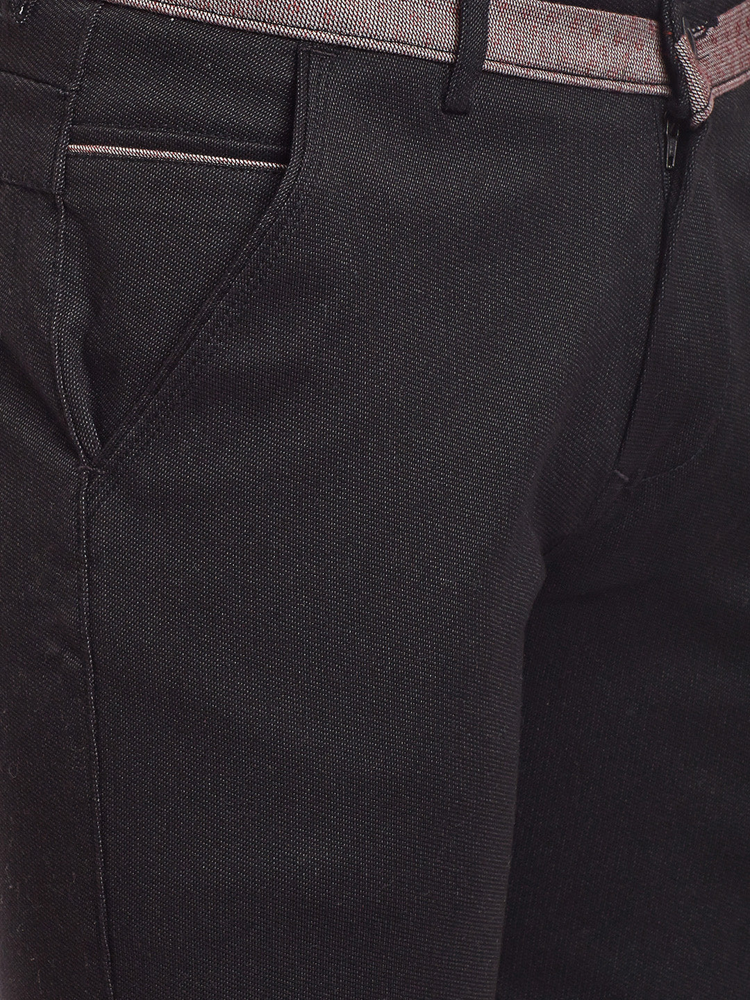 Men Black Cotton Shorts