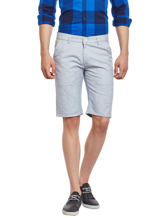 Men Grey Cotton Shorts