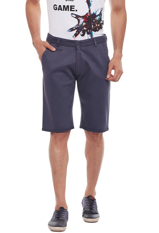 Men Grey Cotton Shorts