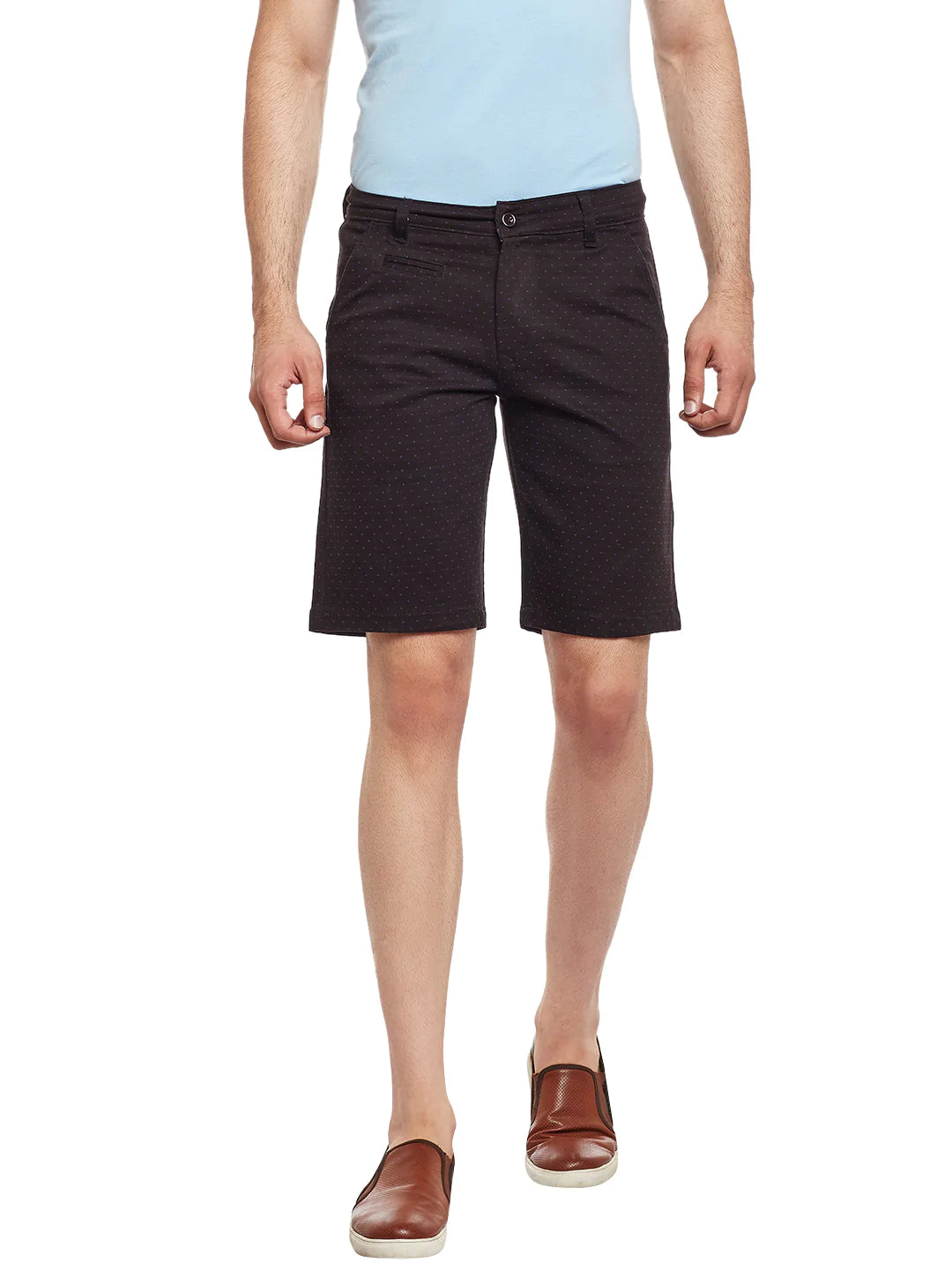 Men Black Cotton Shorts