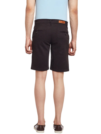 Men Black Cotton Shorts