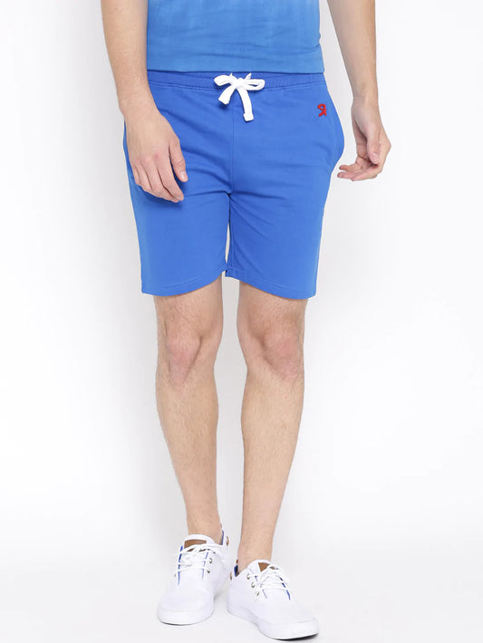 Men Blue Slim Fit Shorts