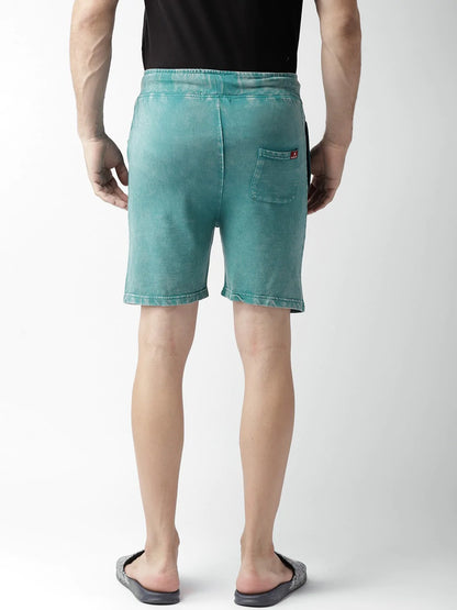 Men Green Slim Fit Shorts