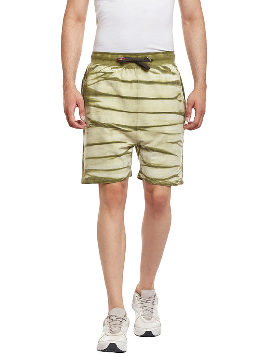 Men Green Slim Fit Shorts