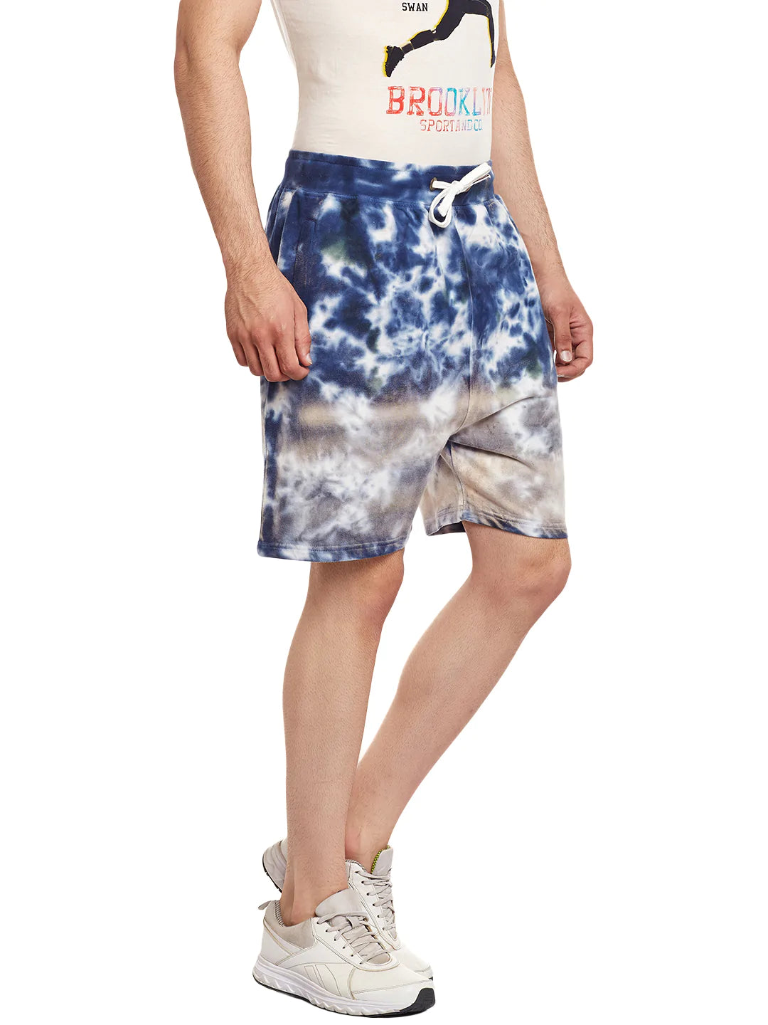 Men Blue Slim Fit Shorts
