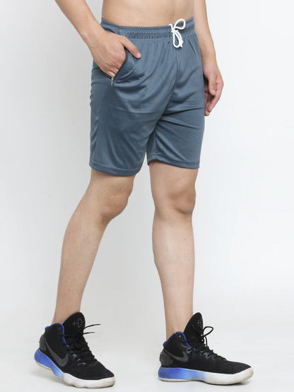 Men Grey Dry Fit Shorts